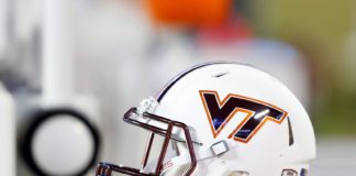 A Robot that does pushups when they score OF Virginia Tech’s football team A Robot that does pushups when they score OF Virginia Tech's football team